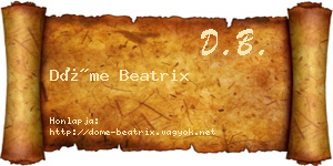 Döme Beatrix névjegykártya